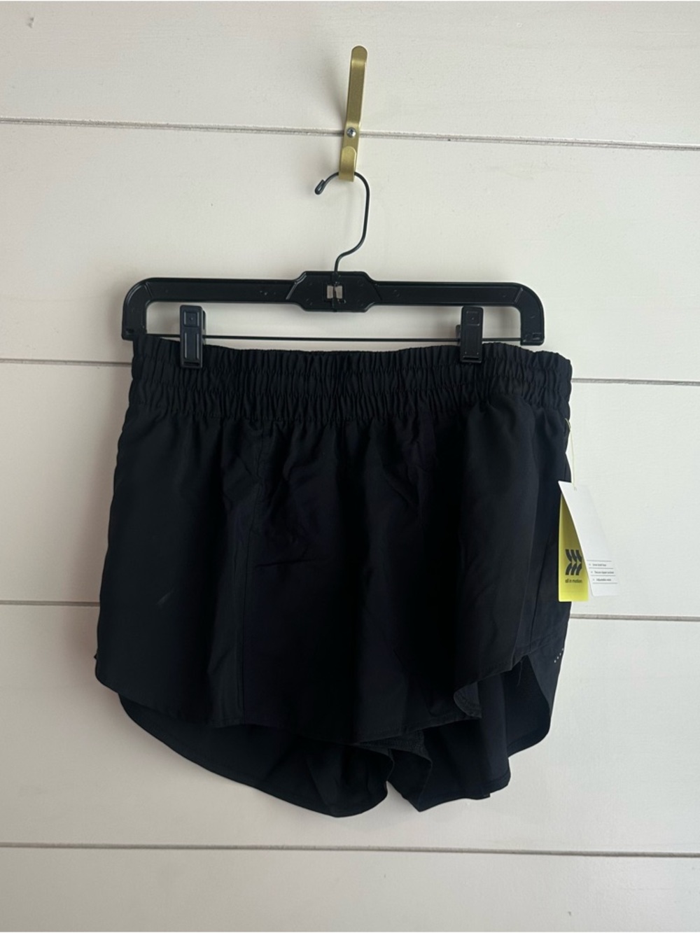 all in motion Black Layered Athletic Shorts with Elastic Waist